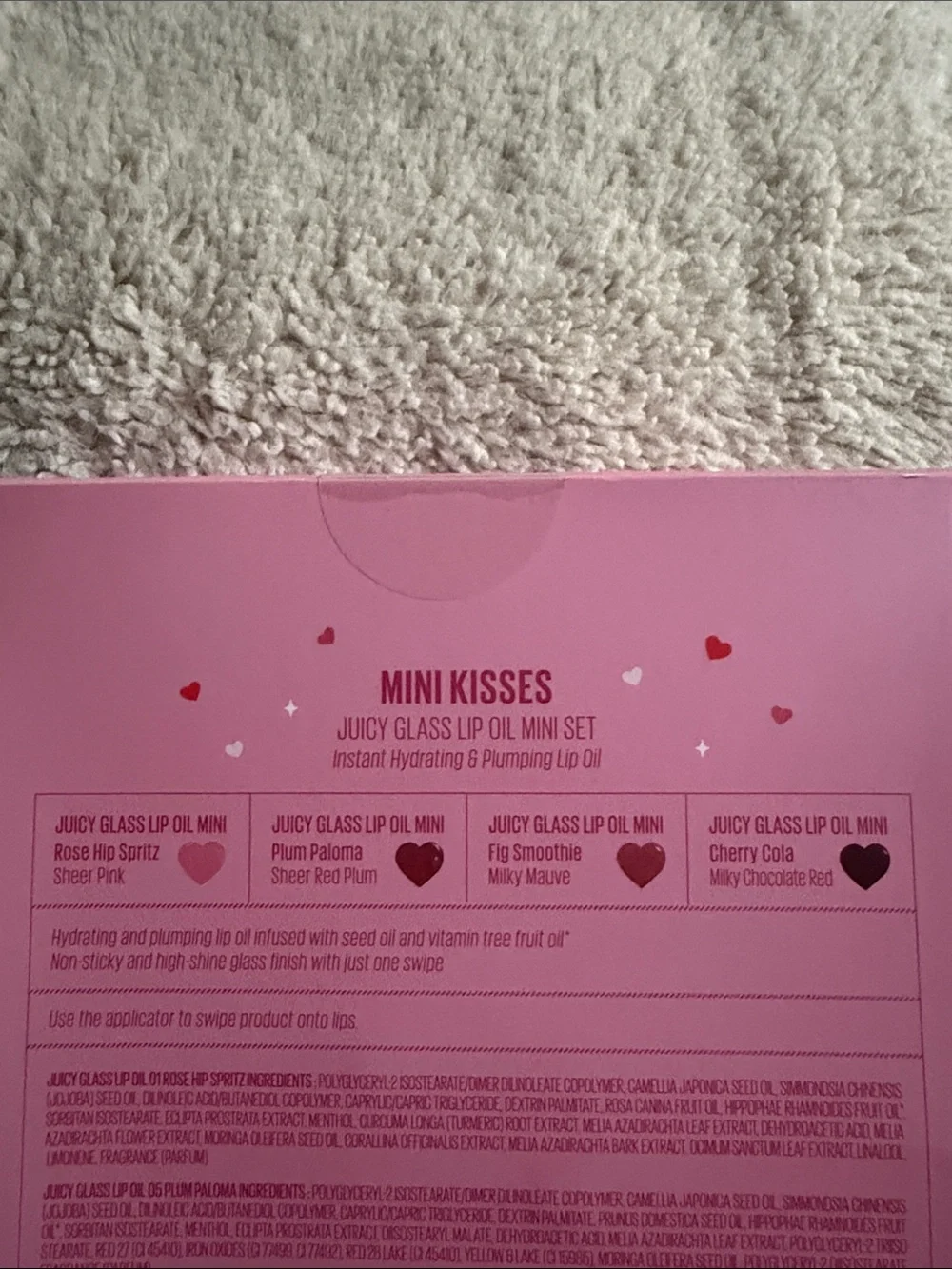 NWT! New in box! KAJA BEAUTY MINI KISSES LIP OIL, SET OF 4